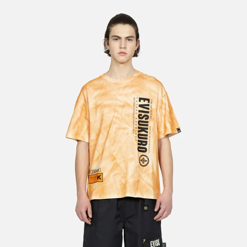 EVISU T Shirts Men Orange-2