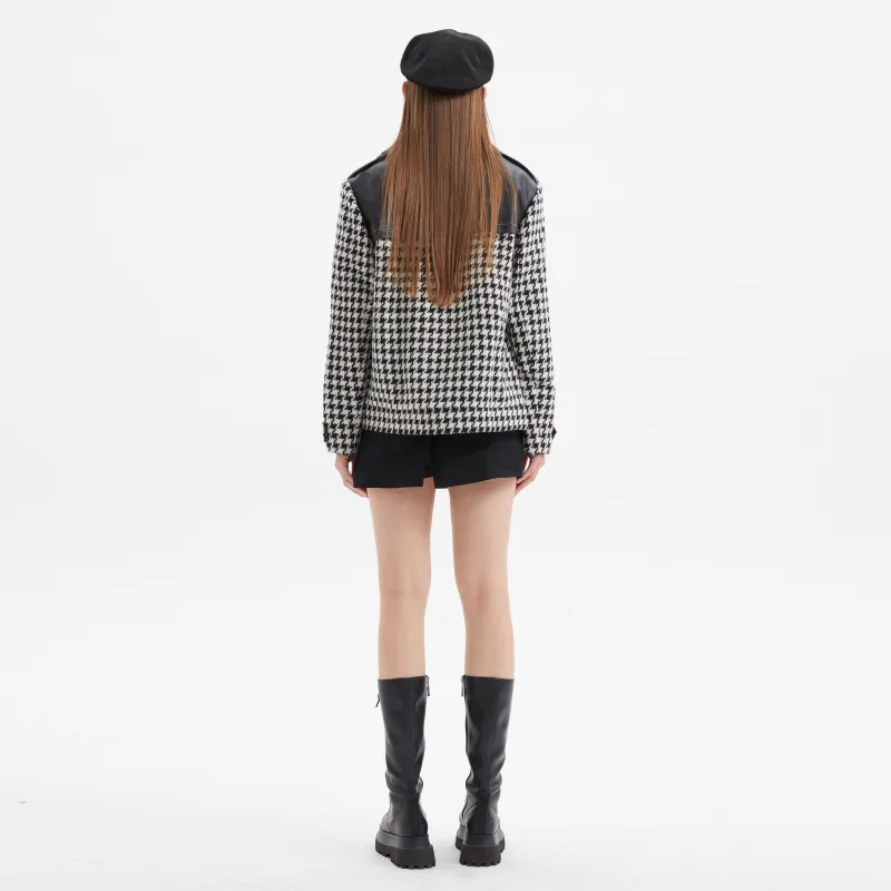 Valeria Obbaco Jackets Women's Black White-2