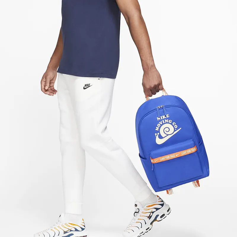 Nike Heritage Polyester Backpack Regular Unisex Blue-5