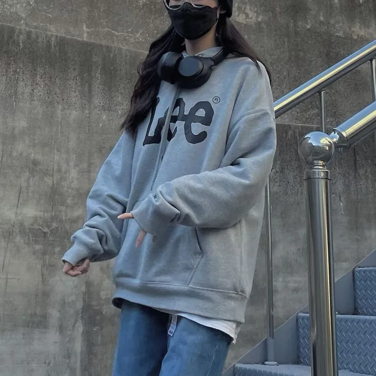 Lee Sweatshirts Unisex Gray-3