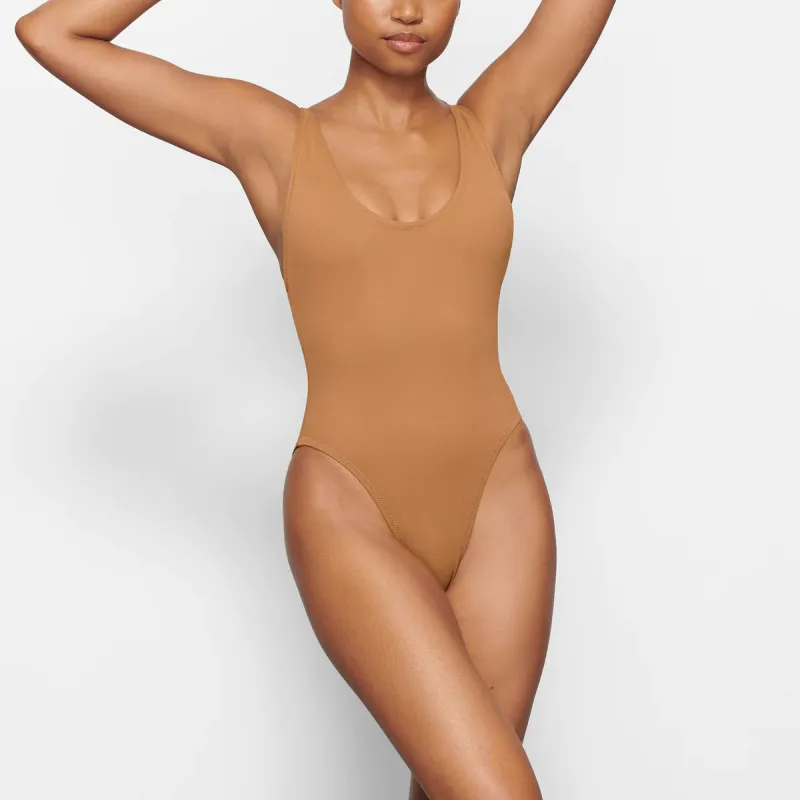 Skims Swim Cycle Suit Almond-1