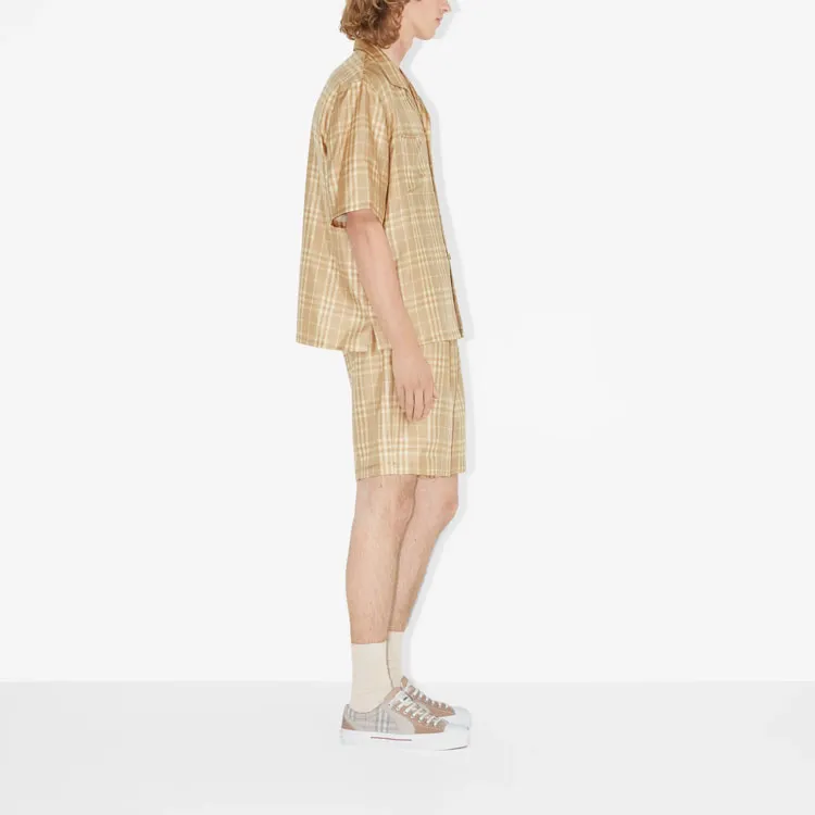 Burberry SS23 Casual Shorts Men's Soft Yellow Umber-3