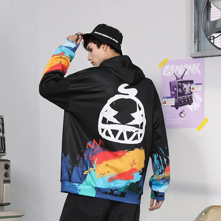 GENANX Winter Sweatshirt Unisex Black-2