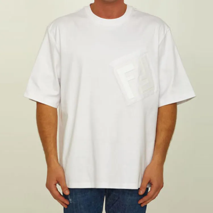 FENDI T Shirts Men White-4