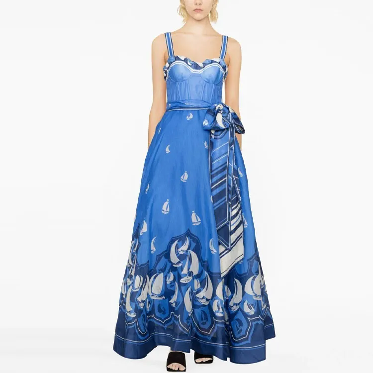 Zimmermann SS23 Sleeveless Dress Women's Blue-1
