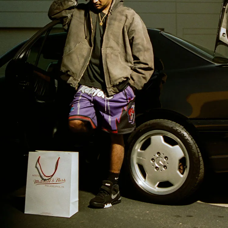 Mitchell & Ness x Just Don Basketball Shorts Unisex Purple-2
