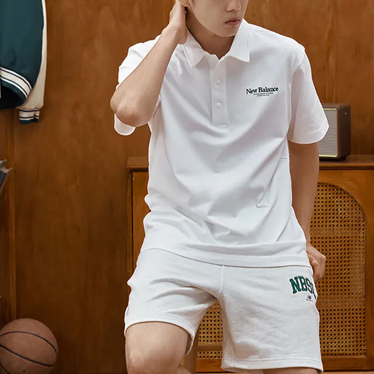 New Balance Polo Shirt Men's White-2