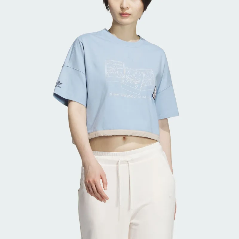 Adidas Originals Adidas X Yu Nagaba SS23 Co branded Series T Shirts Women's Blue-2
