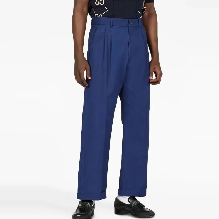 GUCCI SS23 Casual Pants Men's Blue-5