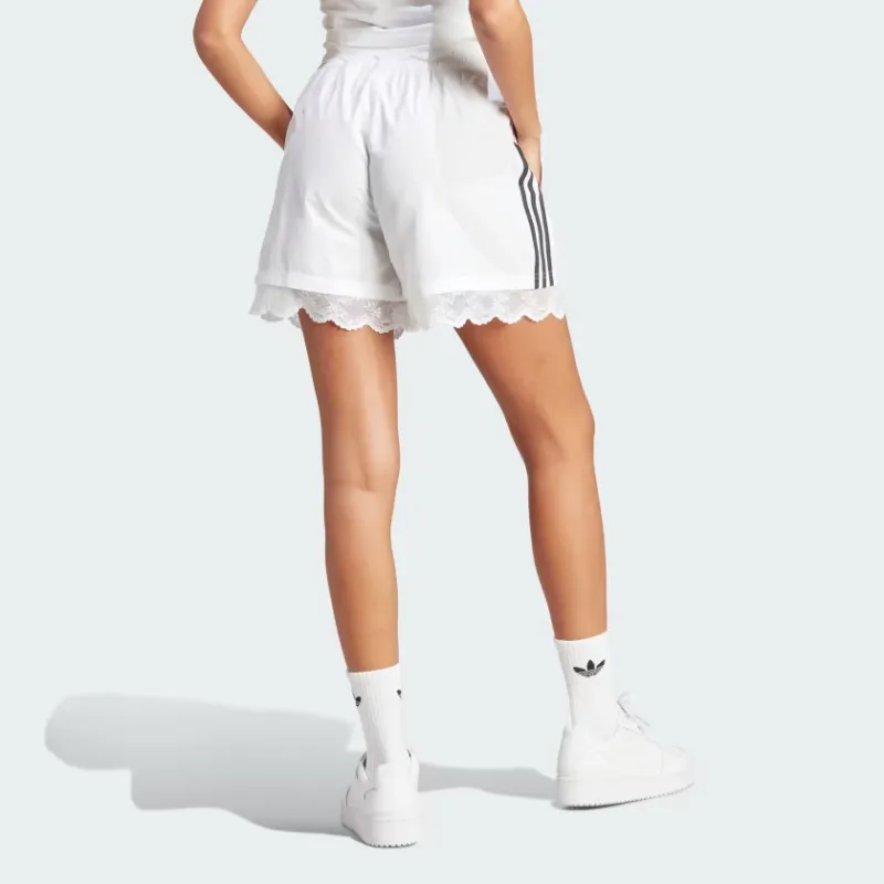 Adidas Originals 3 Stripes Casual Shorts Women's White-2