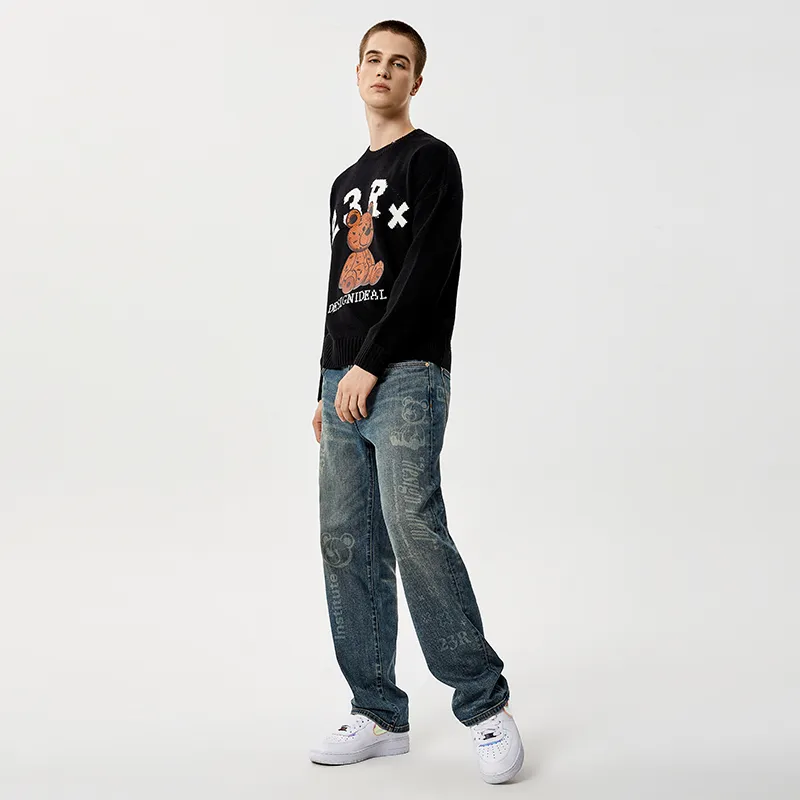 23R+ Sweaters Unisex Black-5