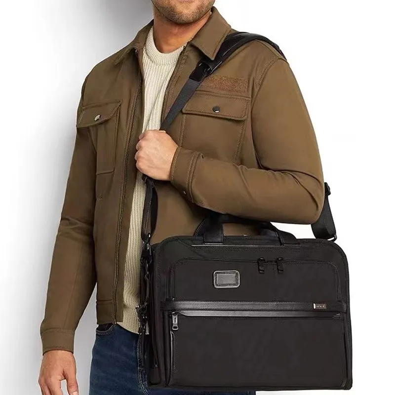 TUMI Nylon Fabric Briefcases Handbags Regular Unisex Black-5