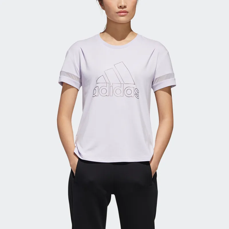 Adidas T Shirt Women's Light Purple-2