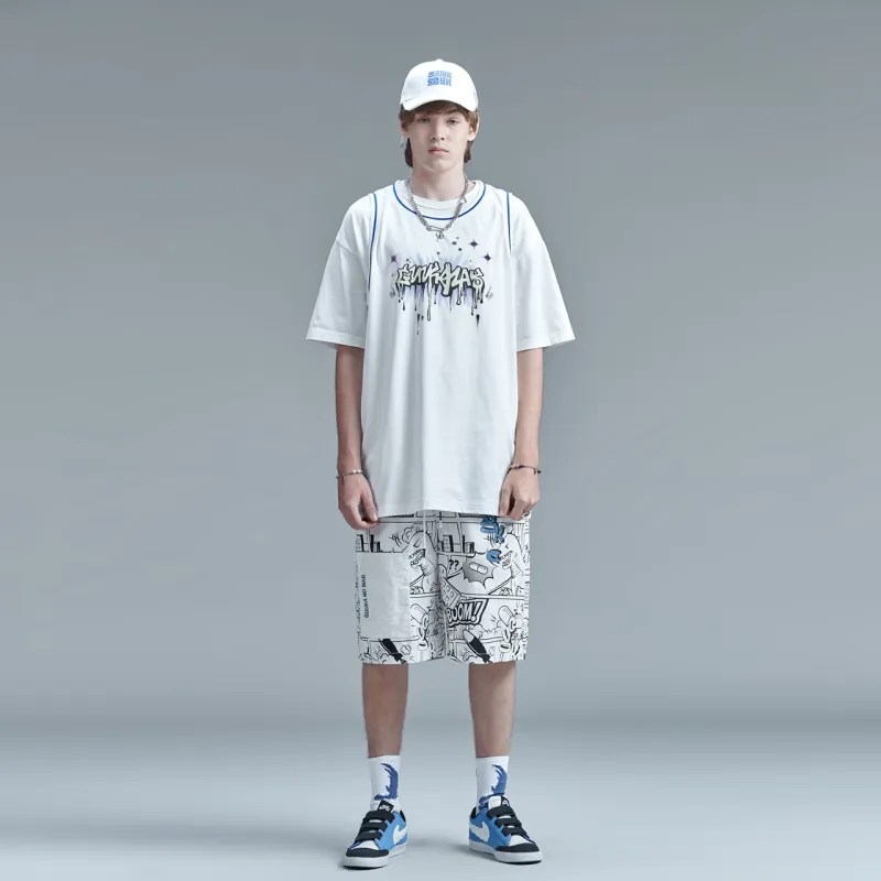 Guuka Casual Shorts Unisex White-3