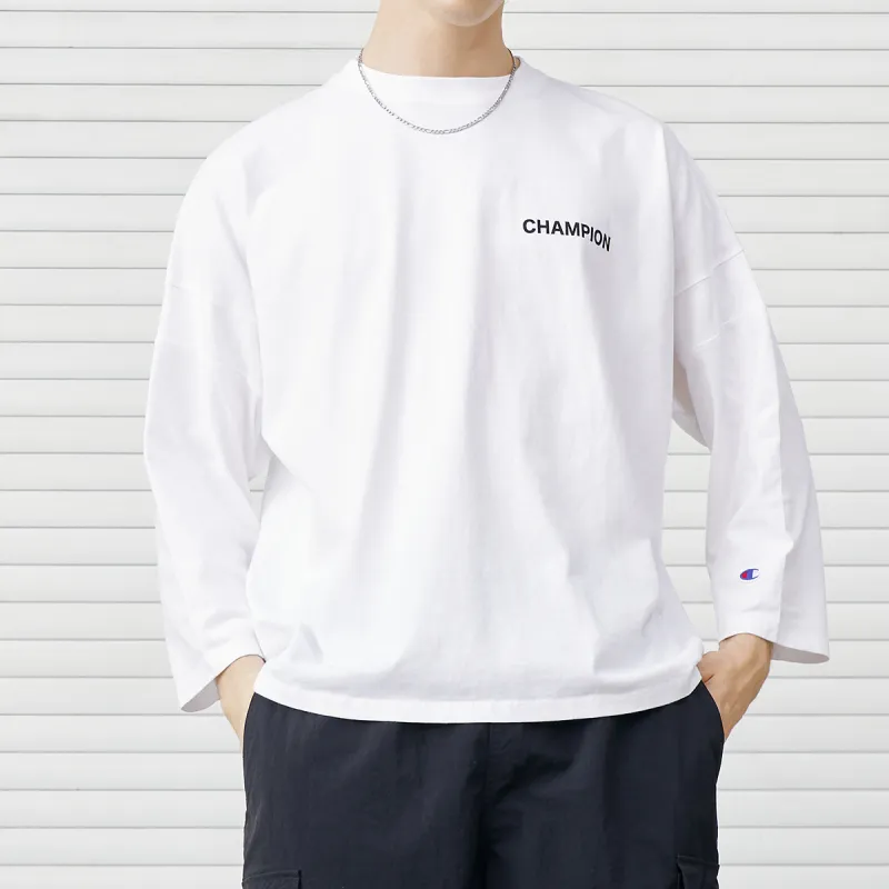 Champion Straight Long Sleeved T Shirt Japan Version Unisex-3