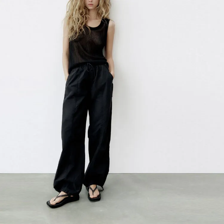ZARA Casual Pants Women's Black-4