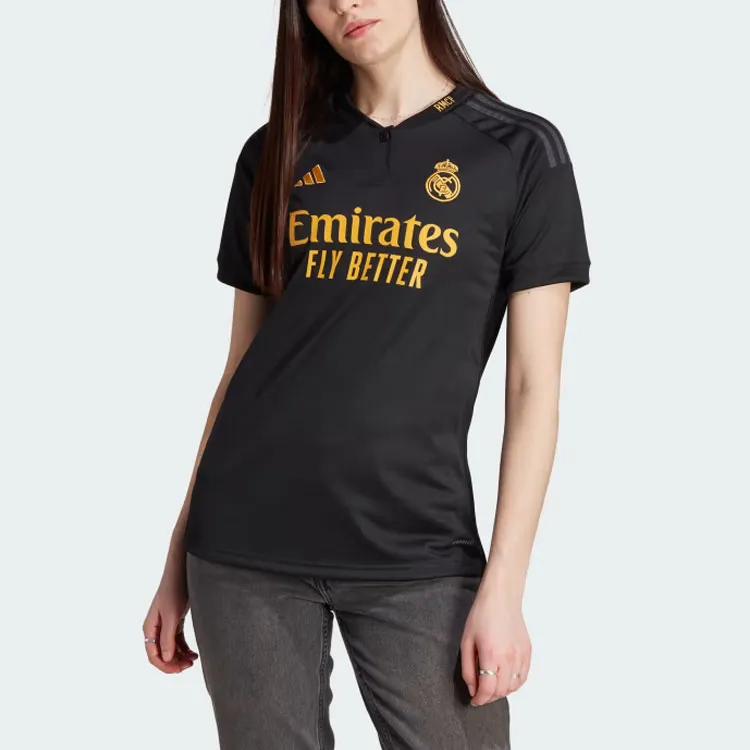 Adidas Real Madrid 23/24 Third Jersey Soccer Jerseys Women's Black-2