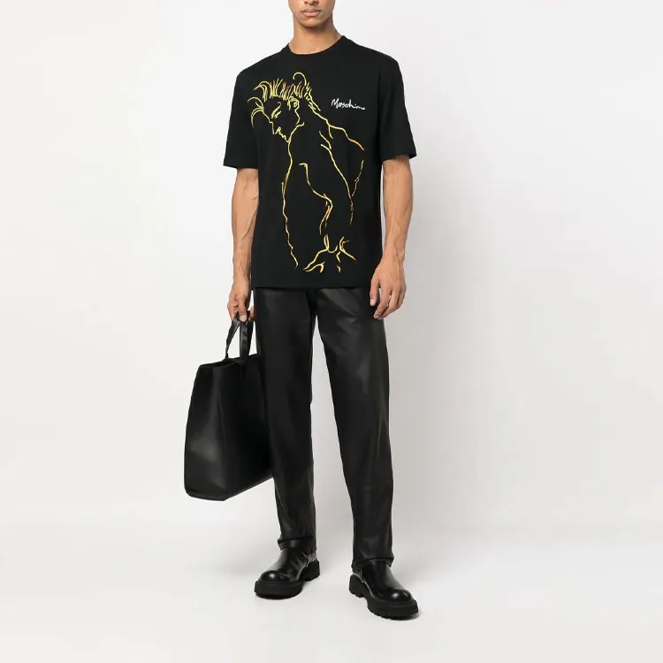 MOSCHINO Graphic Printed Crewneck T Shirt-1