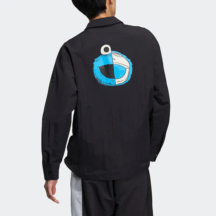 Sesame Street X Adidas Neo Jackets Unisex Black-3