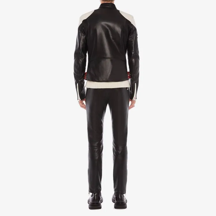 Alexander McQueen Mid Rise Leather Cropped Trousers-2
