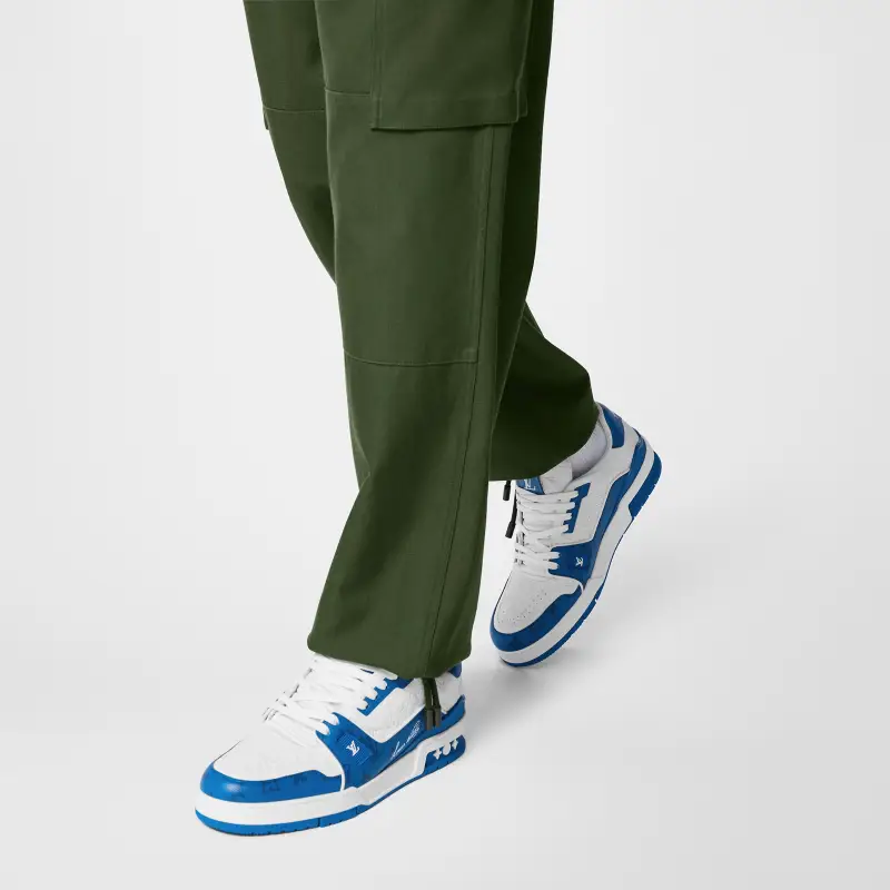LOUIS VUITTON Lv Trainers 'White Blue'-4