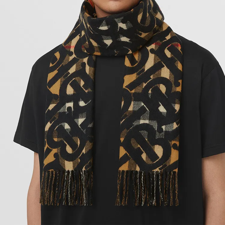Burberry Knit Scarves Unisex Multicolor-3