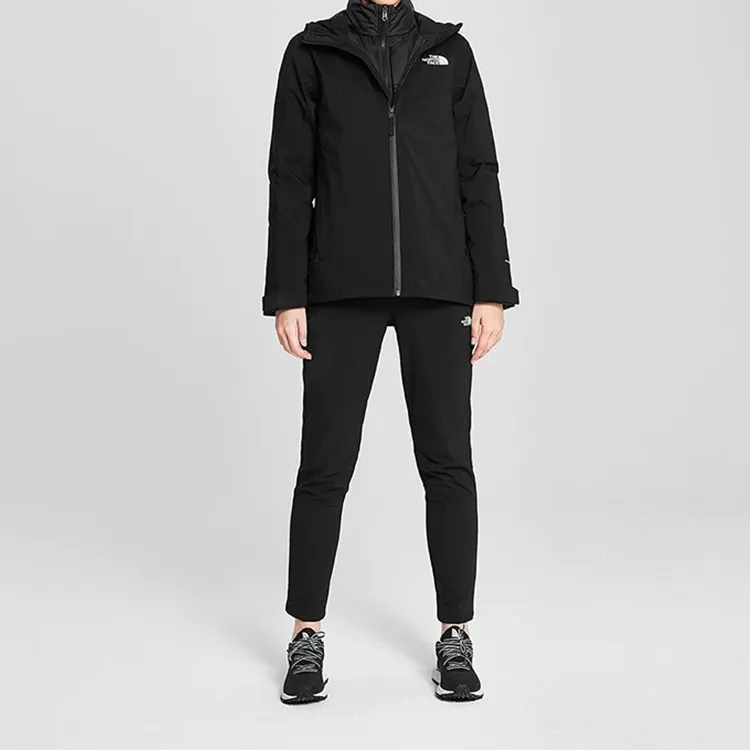 THE NORTH FACE Water Resistant Windproof Breathable Warm Windbreaker Jacket Women's Black-3