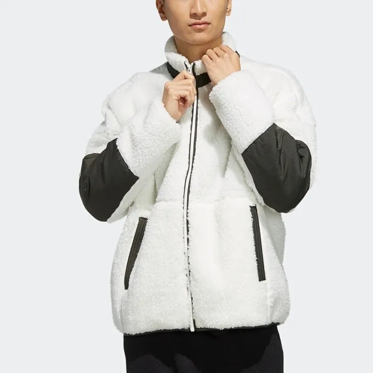 Adidas Velvet Jackets Men White-2