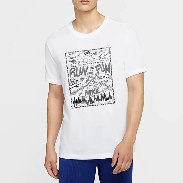 Nike T Shirts Men White-2