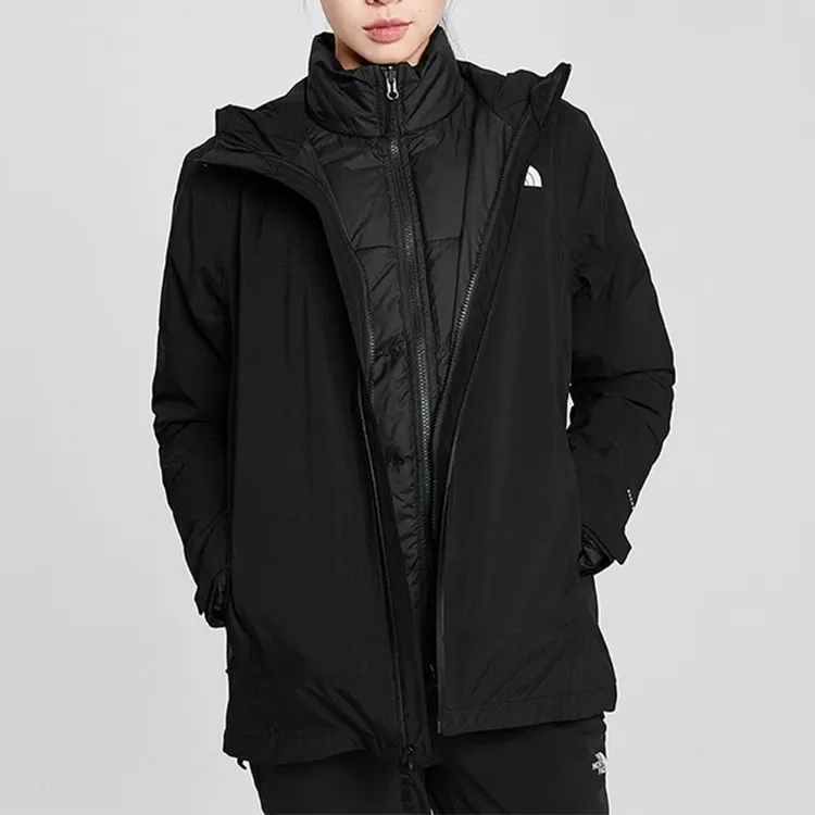 THE NORTH FACE Water Resistant Windproof Breathable Warm Windbreaker Jacket Women's Black-2