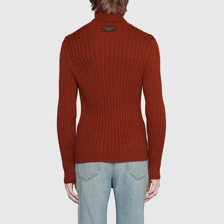 GUCCI Sweaters Men Red Brown-2