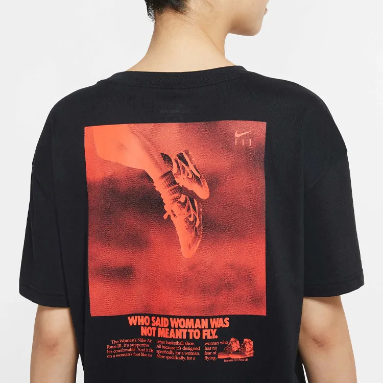 Nike Set in Sleeve T Shirt Women's Black-5