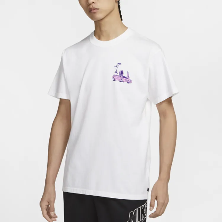 Nike Drop Shoulder Sleeve T-Shirt Men's White-3