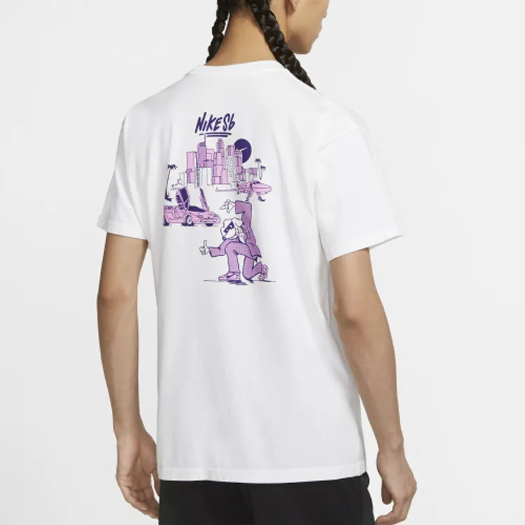 Nike Drop Shoulder Sleeve T-Shirt Men's White-4