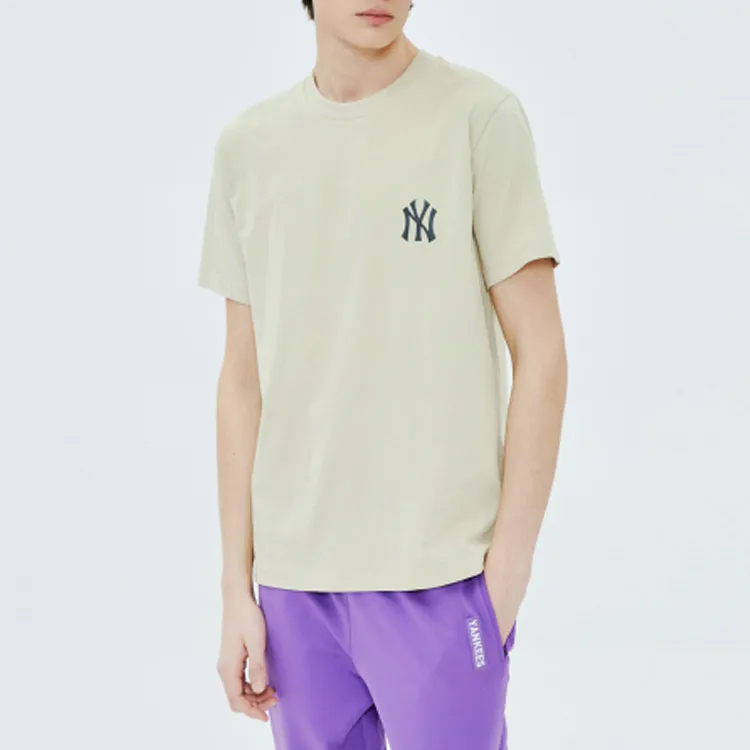 MLB New York Yankees T Shirts Unisex Beige-2