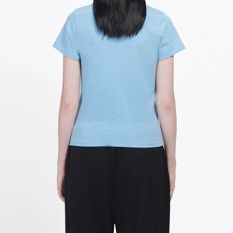 Balenciaga T-Shirt Women's Light Blue-4