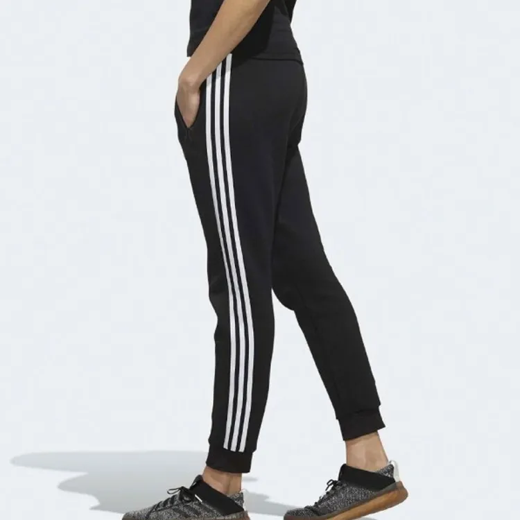 Adidas Knitted Sports Pants Women's Black White-3