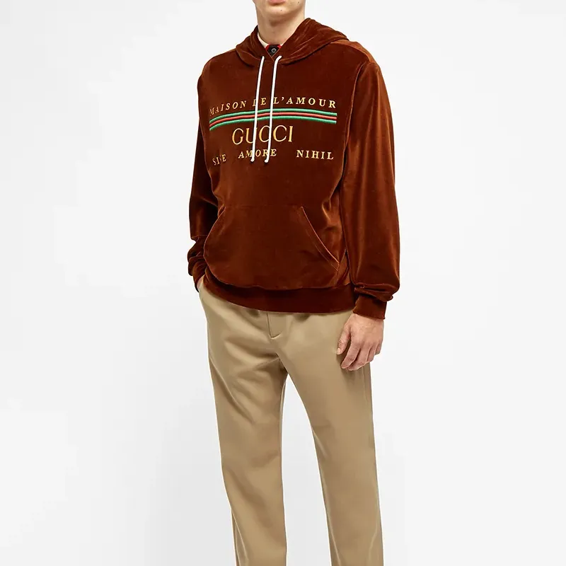 GUCCI Sweatshirts Men Brown-3