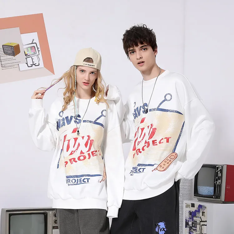 TVX Crew Neck Loose Fit Regular Sweatshirt Unisex White-2