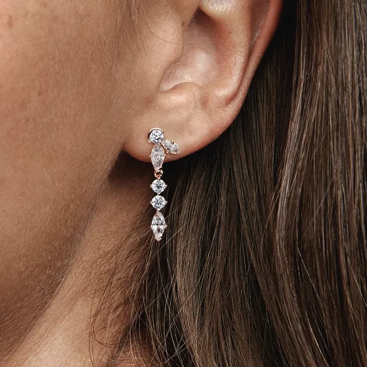 Pandora Earrings Women's Rose Gold-1