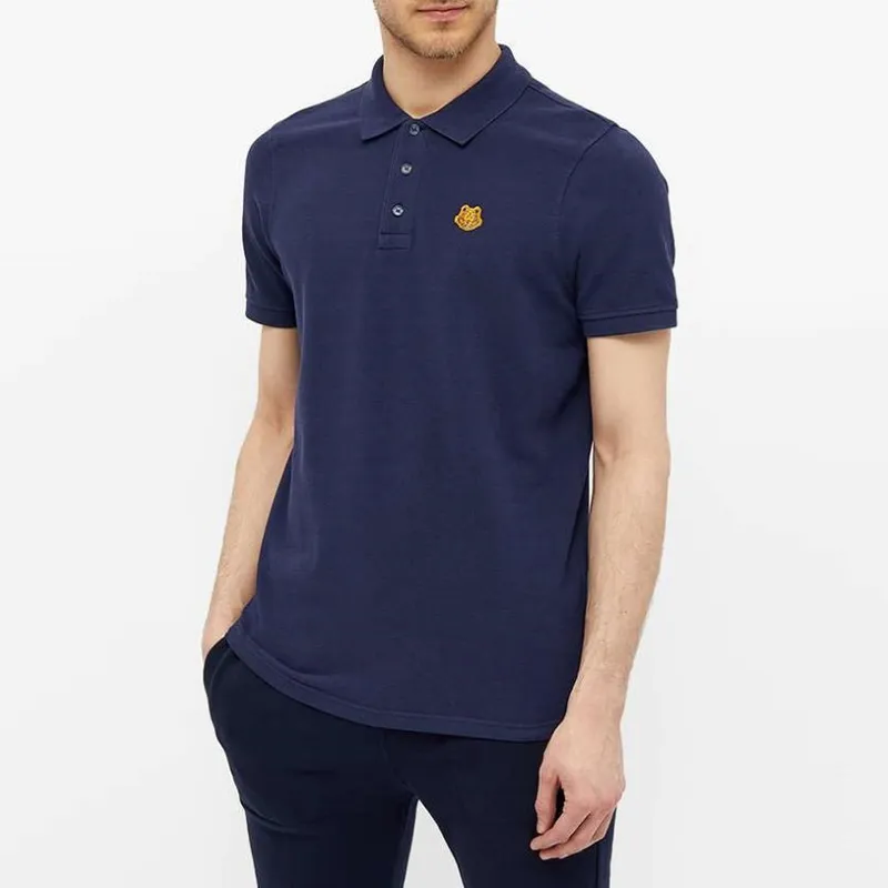 KENZO Classic Tiger Head Polo Shirts Men Dark Blue-3