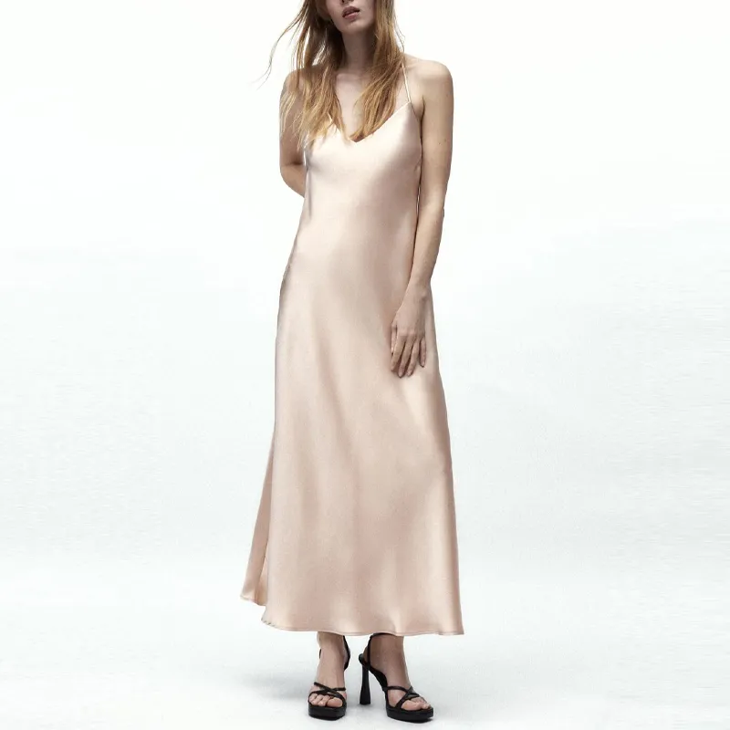 ZARA Sleeveless Dresses Women's Fuchsia-2