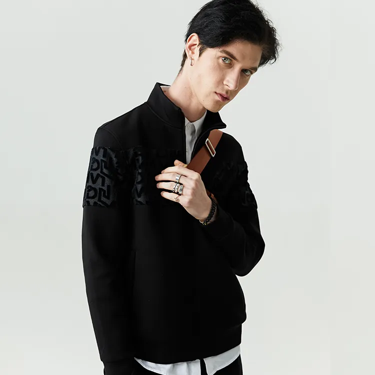 DAVID NAMAN Sweatshirts Men Black-4