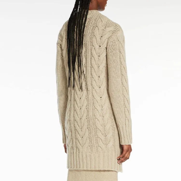 MaxMara Long Sleeved Dress Women's Khaki-1