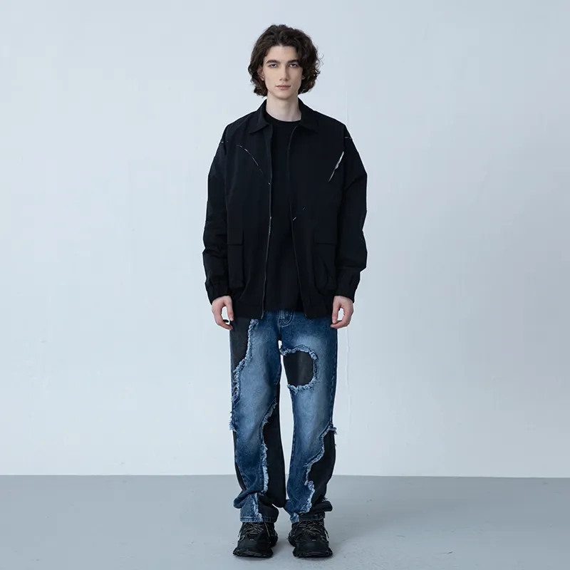 XINYINSU Coach Jacket Spring Autumn And Winter Unisex Black-4