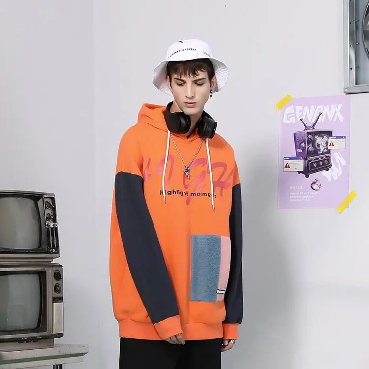 GENANX Sweatshirts Unisex Orange-4