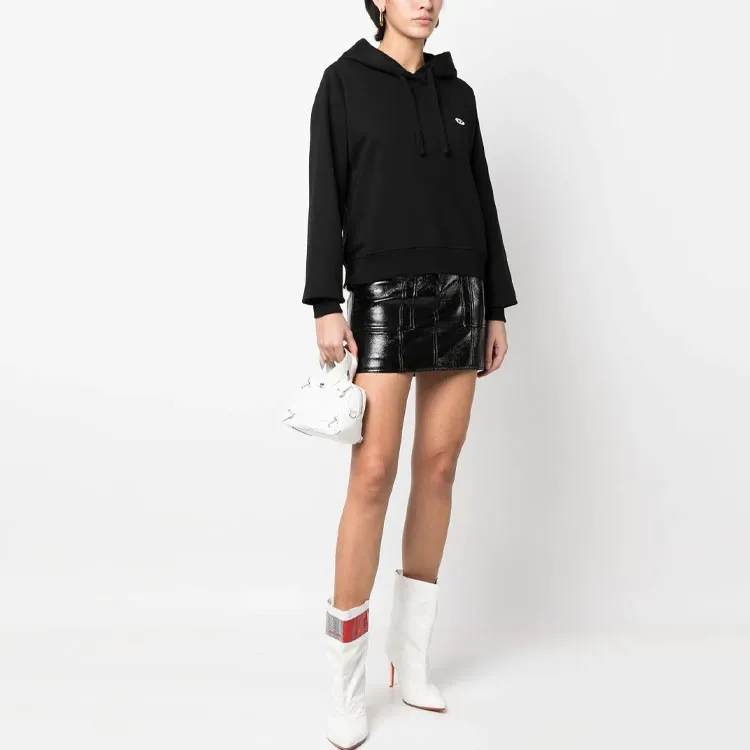 DIESEL F Reggy Logo Patch Drawstring Hoodie-2