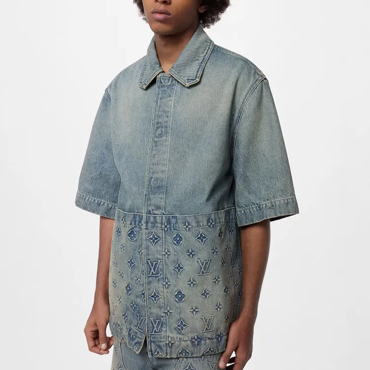 LOUIS VUITTON Short Sleeve Denim Workwear Shirt-4