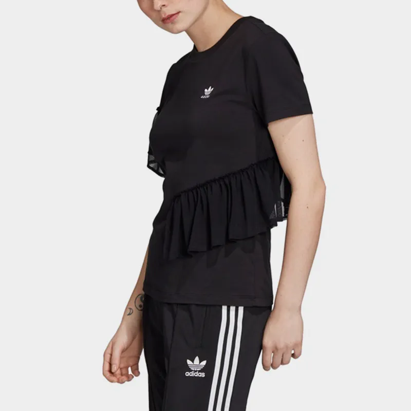 Adidas Originals Tulle T Shirts Women's Black-3