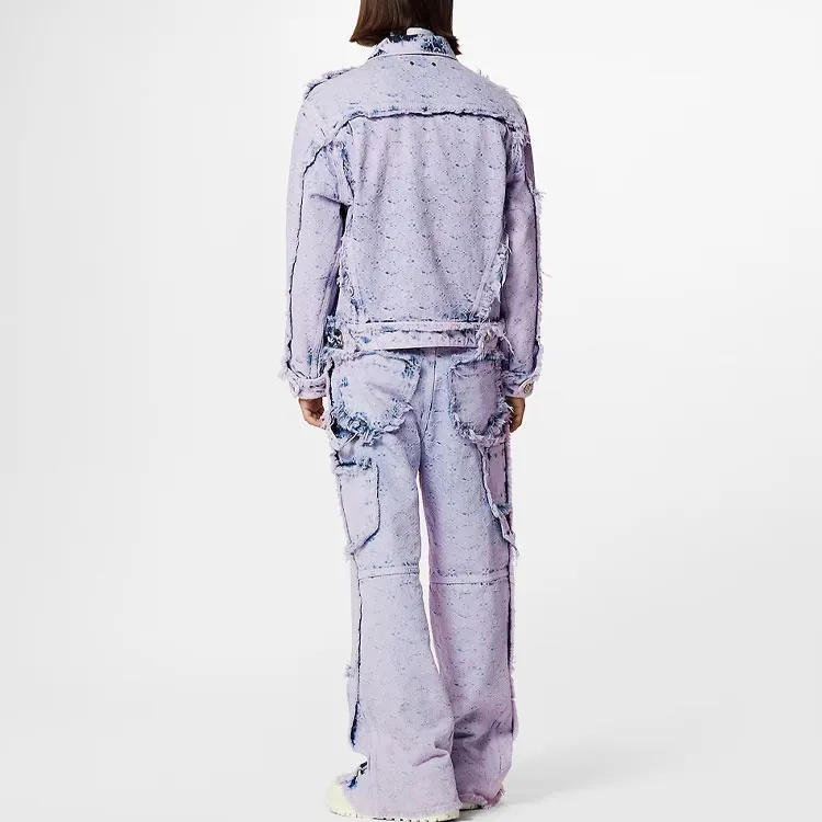 LOUIS VUITTON SS23 Denim Jacket Men's Light Purple-3